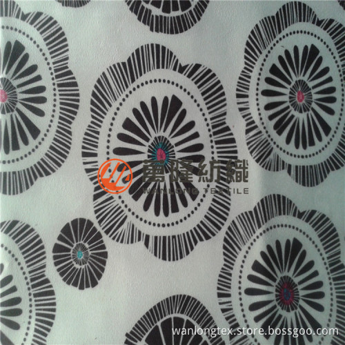 Circle Print Suede Fabric for Curtain, Cushion, Clothing